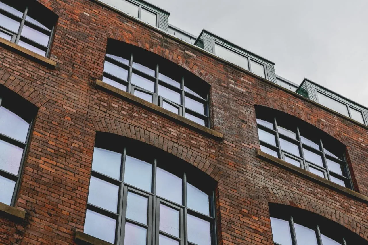 Brick building exterior at Leven Manchester, Chorlton Street